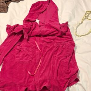 Cozy Pink Hooded Robe